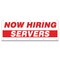 Signmission Now Hiring Servers Banner Apply Inside Accepting Application Single Sided B-120-30306 - alternate 1